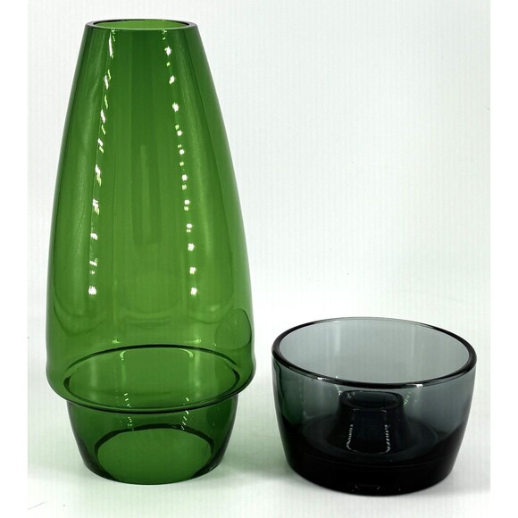 Per Lütken for Holmegaard Glass Hurricanes Green Danish Modern - 7.75" - Picture 5 of 9